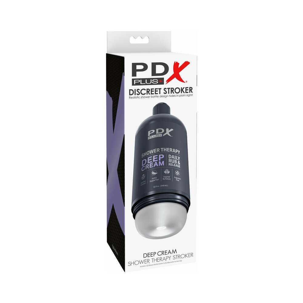 PDX Brands - PDX Plus Shower Therapy Deep Cream Frosted - Masturbation Aids for Males - TPE/TPR/Elastomers