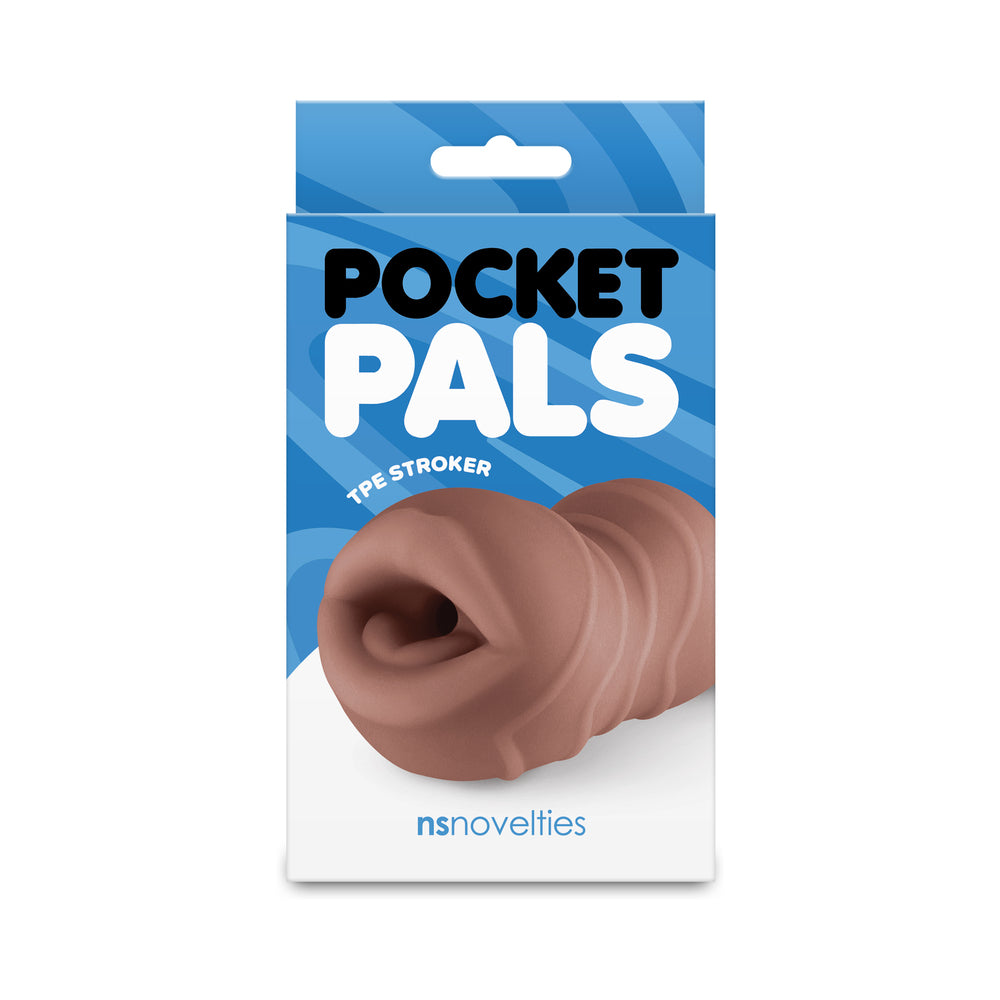 NS Novelties - Pocket Pals Mouth Stroker Brown - Masturbation Aids for Males