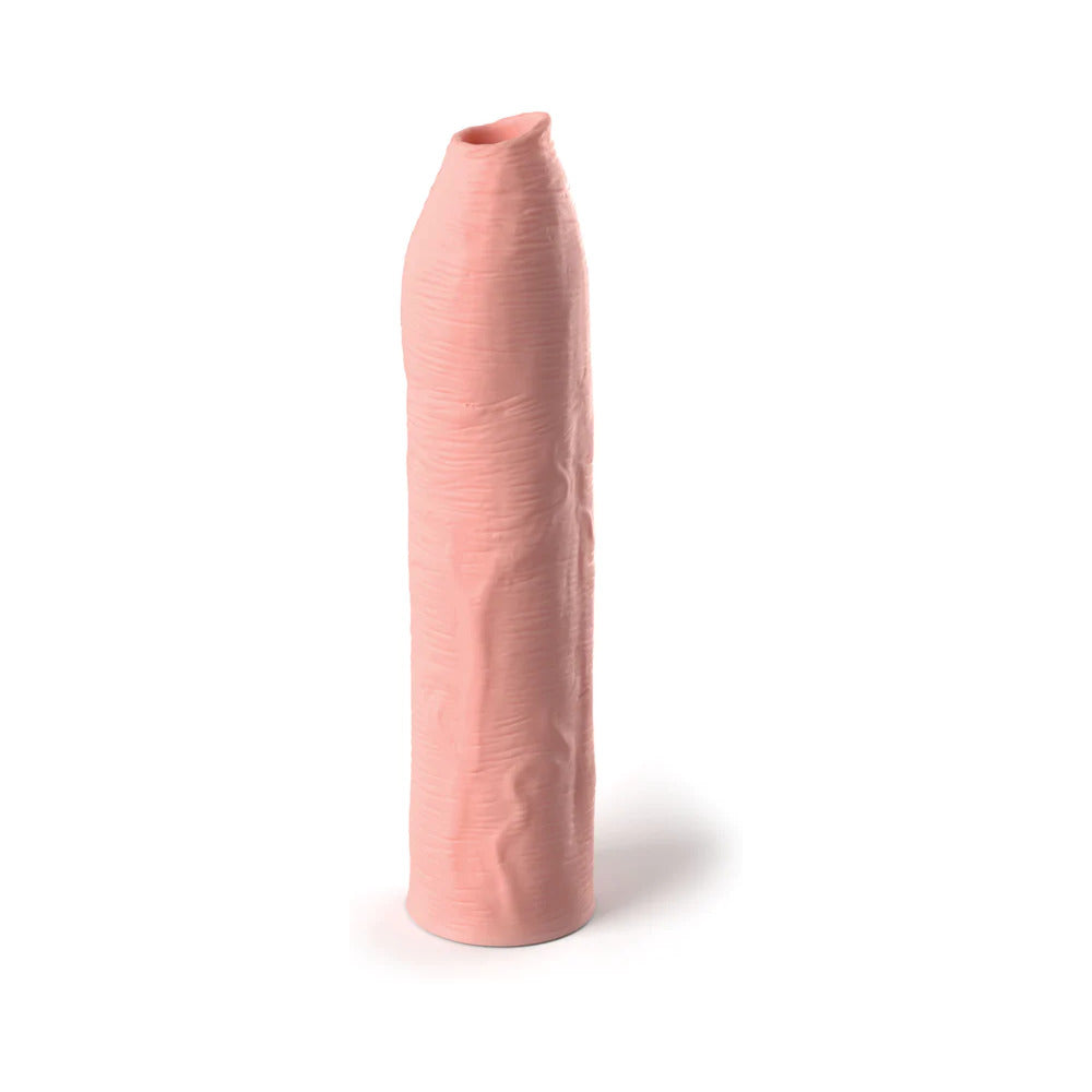 Pipedream - Fantasy X-tensions Elite Uncut 7 in. Open-Ended Silicone Enhancement Sleeve Beige - Penis Extension & Sleeves - Silicone