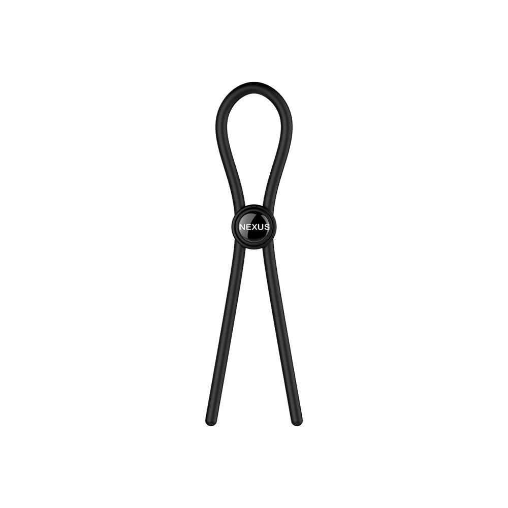 Nexus - Nexus Forge Adjustable Silicone Lasso Cockring Black - Cockrings - Silicone