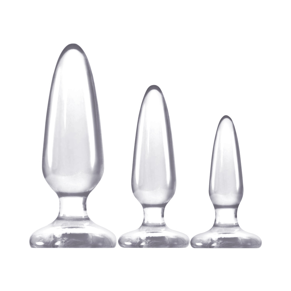 NS Novelties - Jelly Rancher Pleasure Plugs Trainer Kit Clear - Anal Toys & Stimulators - TPE/TPR/Elastomers