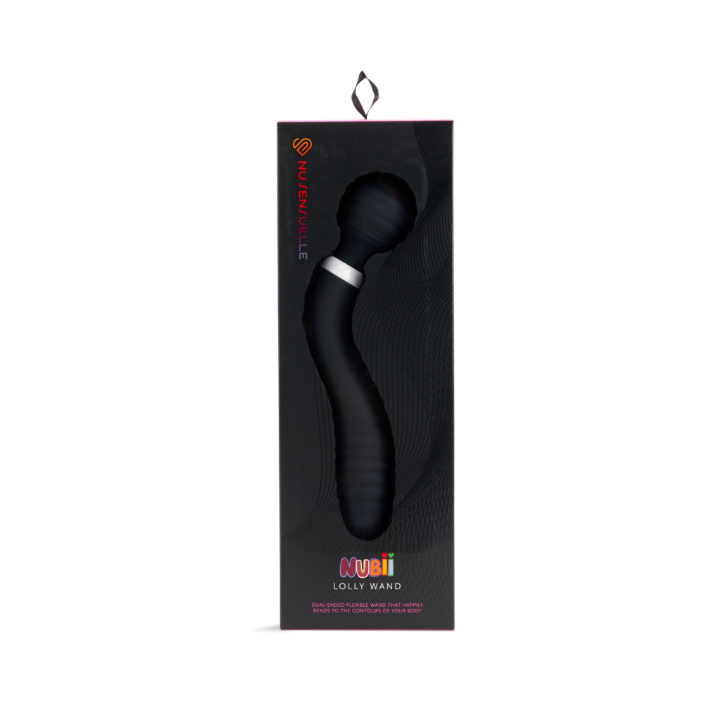 Nu Sensuelle - Nu Sensuelle Lolly Nubii Double-Ended Flexible Wand Black - Vibrators - Silicone
