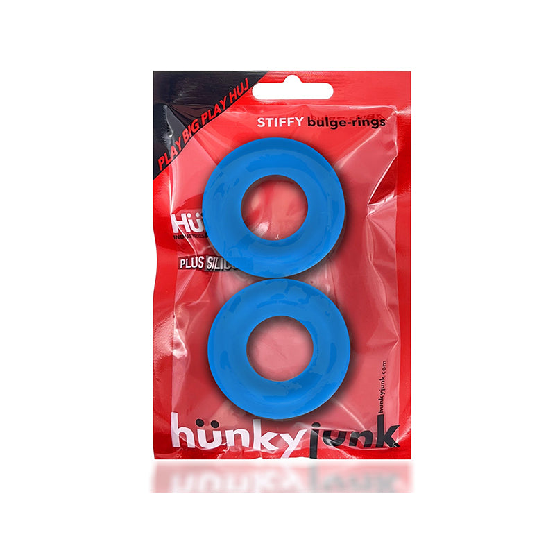 Oxballs - OxBalls Stiffy 2-Pack Bulge Cockrings Silicone TPR Teal Ice - Accessories - TPE/TPR/Elastomers