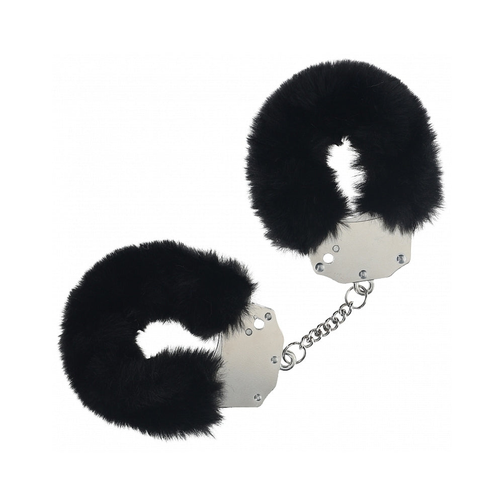 Shots - Ouch! Heavy-Duty Fluffy Handcuffs Black - Bondage & Fetish Toys - Acrylic