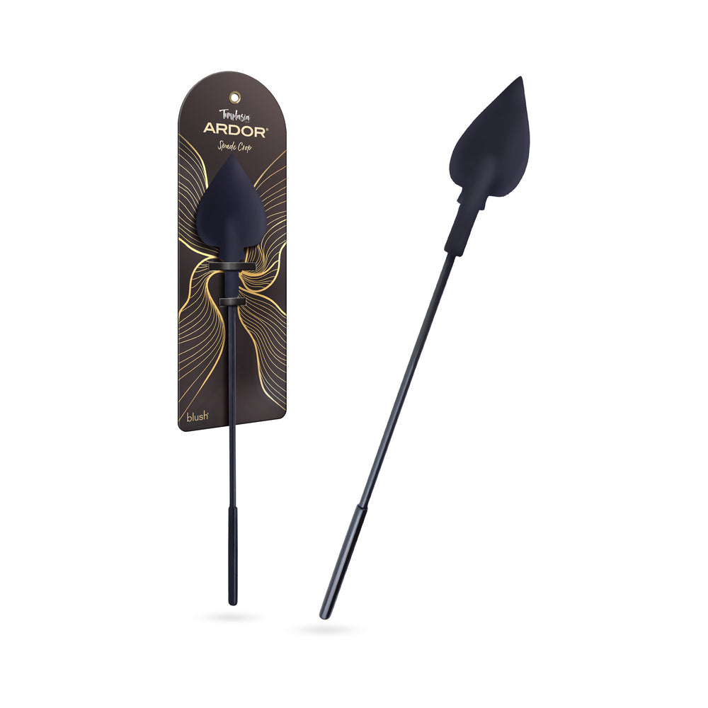 Blush - Temptasia Ardor Spade Crop Black - Bondage & Fetish Toys