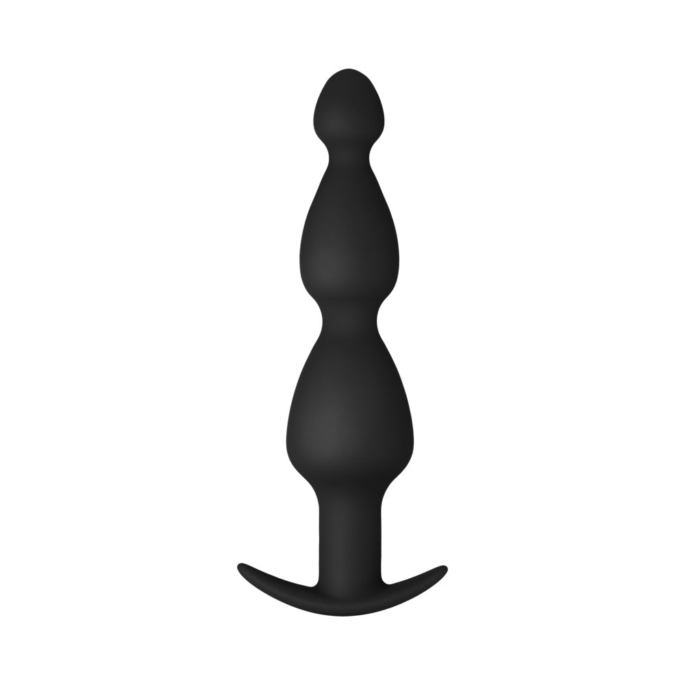 Forto - Forto F-52 Cone Beads Silicone Anal Plug Black - Anal Toys & Stimulators - Silicone