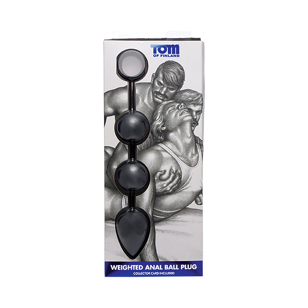 XR Brands - Tom of Finland Large Silicone Weighted Anal Ball Plug - Anal Toys & Stimulators - Silicone