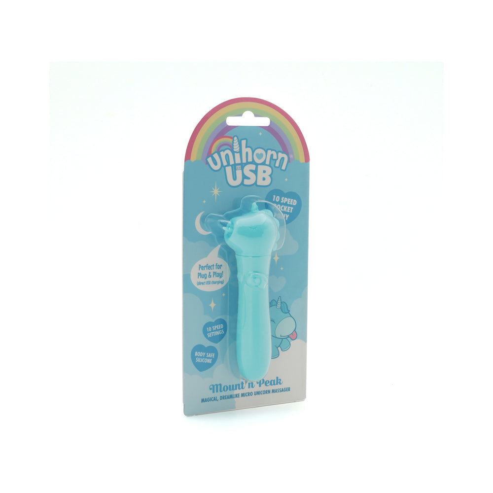 Creative Conceptions - Unihorn USB Bullet Mount''n Peak Blue - Vibrators - Silicone