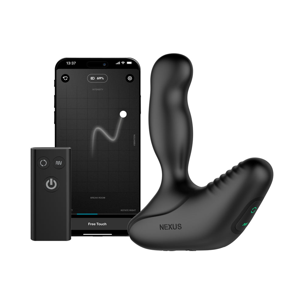 Nexus - Nexus Revo Stealth App Enabled Rotating and Vibrating Remote Control Prostate Massager - Anal Toys & Stimulators - Silicone