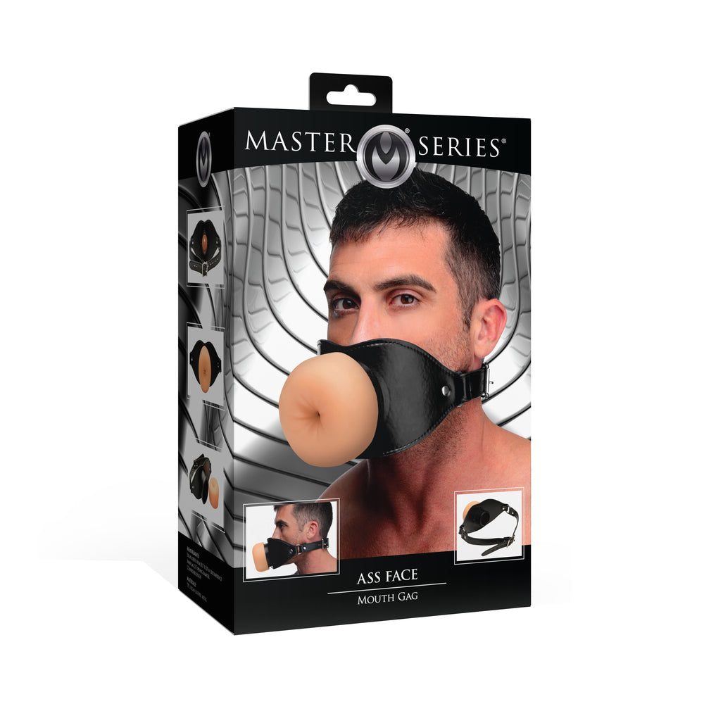 XR Brands - Master Series Ass Face Mouth Gag - Bondage & Fetish Toys - TPE/TPR/Elastomers
