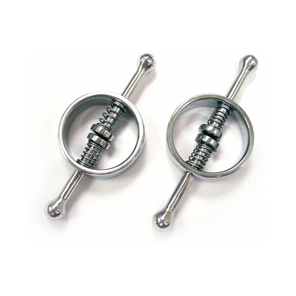 Rouge Garments - Rouge Stainless Steel Nipple Clamps in Clamshell - Bondage & Fetish Toys - Metal