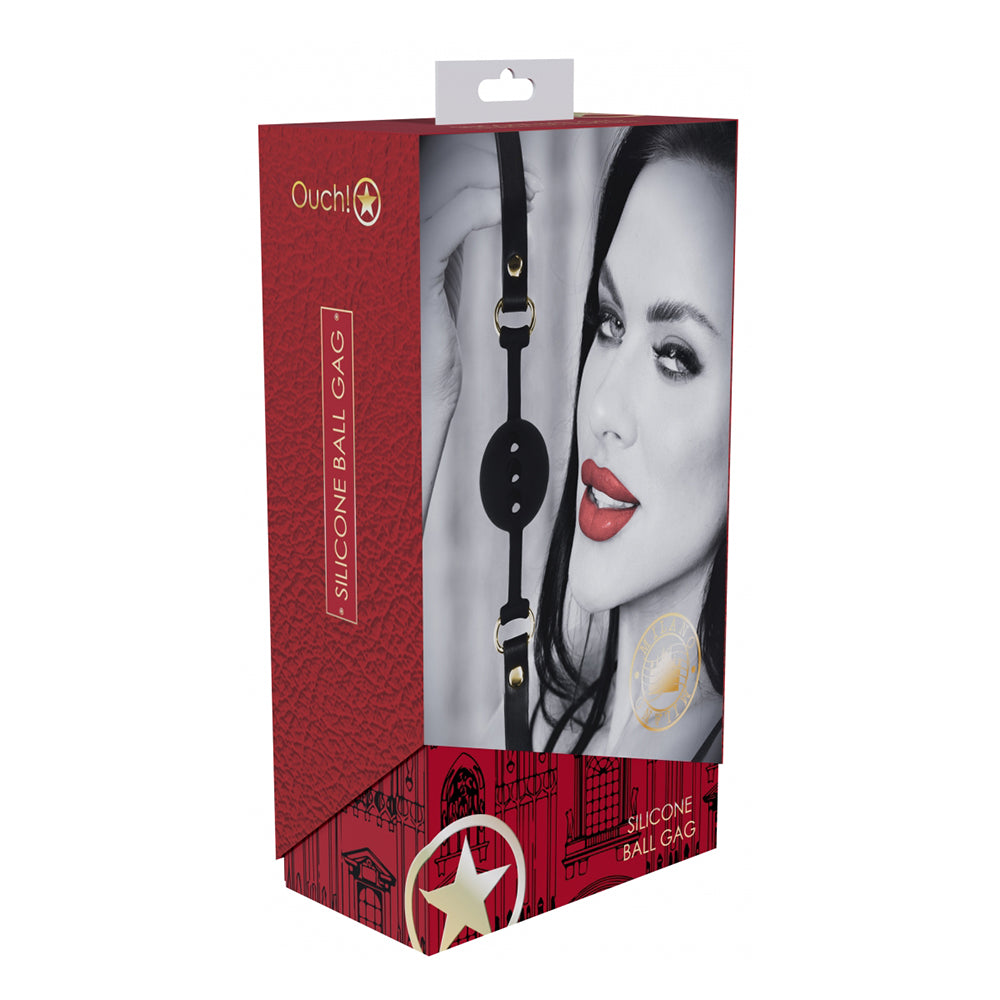 Shots - Ouch! International Milan Collection Silicone Ball Gag - Bondage & Fetish Toys - Silicone