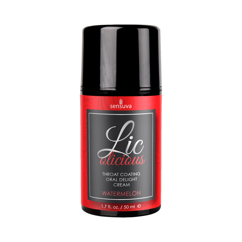 Sensuva - Sensuva Lic-o-licious Throat Coating Oral Delight Cream Watermelon 1.7 oz. - Lubricants, Creams & Glides - Cream