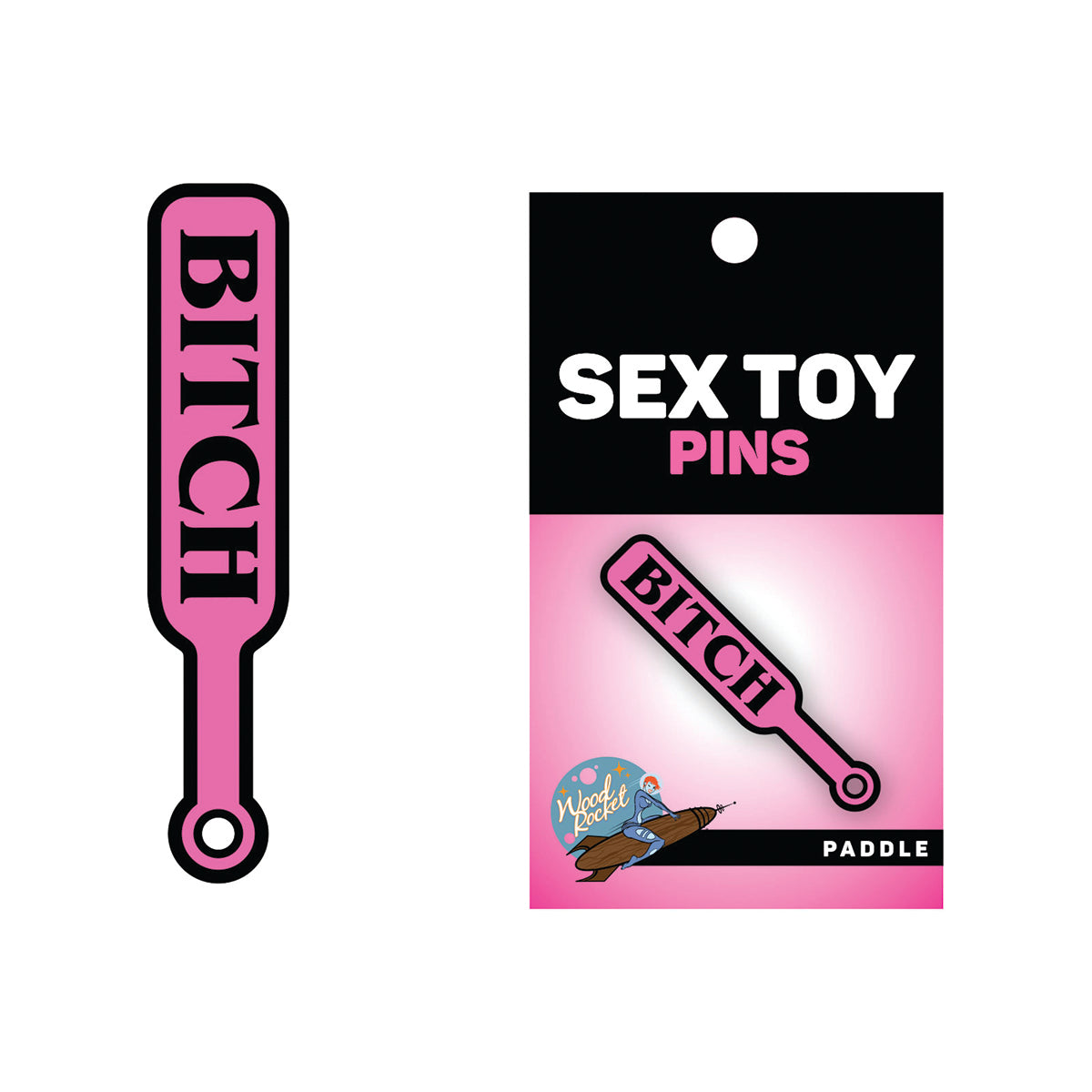 Wood Rocket - Sex Toy Pin Bitch Paddle - Novelties & Games - Metal
