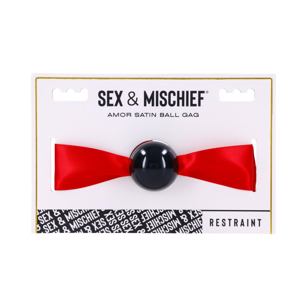 Sportsheets - Sportsheets Sex & Mischief Amor Satin Ball Gag - Bondage & Fetish Toys - TPE/TPR/Elastomers