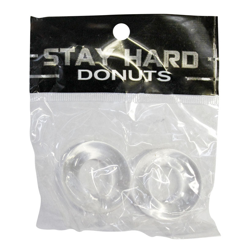 Si Novelties - SI Power Stretch Donuts 2pk Clear - Cockrings - TPE/TPR/Elastomers