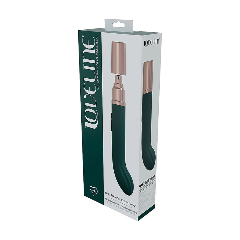 Shots - LoveLine Traveler G-Spot Silicone Rechargeable Splashproof Forest Green - Vibrators - Silicone