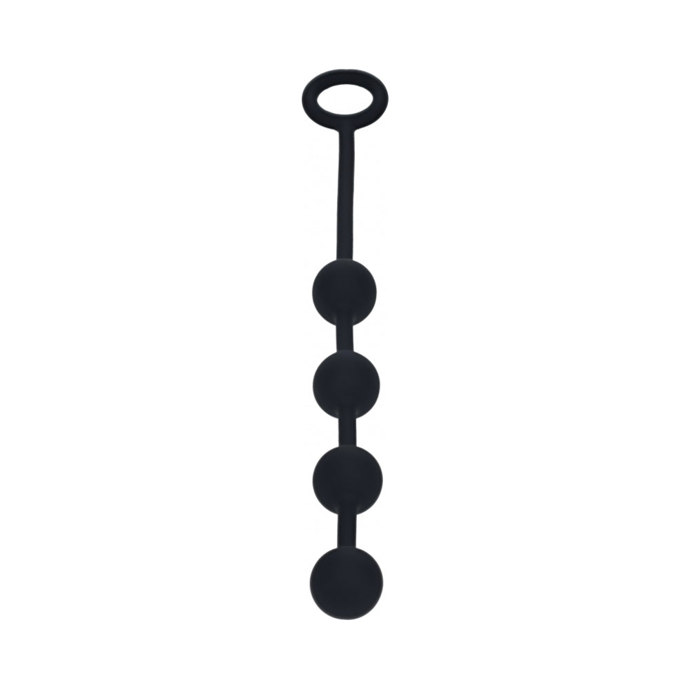 Shots - LEVELZ Round Silicone Anal Balls Small 20mm Black - Anal Toys & Stimulators