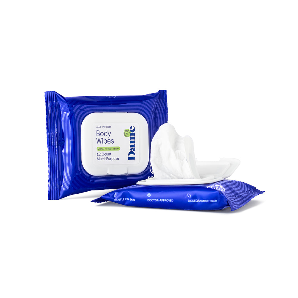 Dame - Dame Body Wipes 12ct Aloe & Cucumber - Lubricants, Creams & Glides