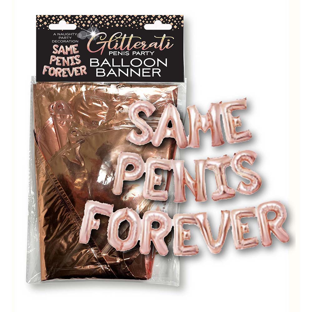 Little Genie - Glitterati Penis Party Same Penis Forever Balloon Banner - Novelties & Games