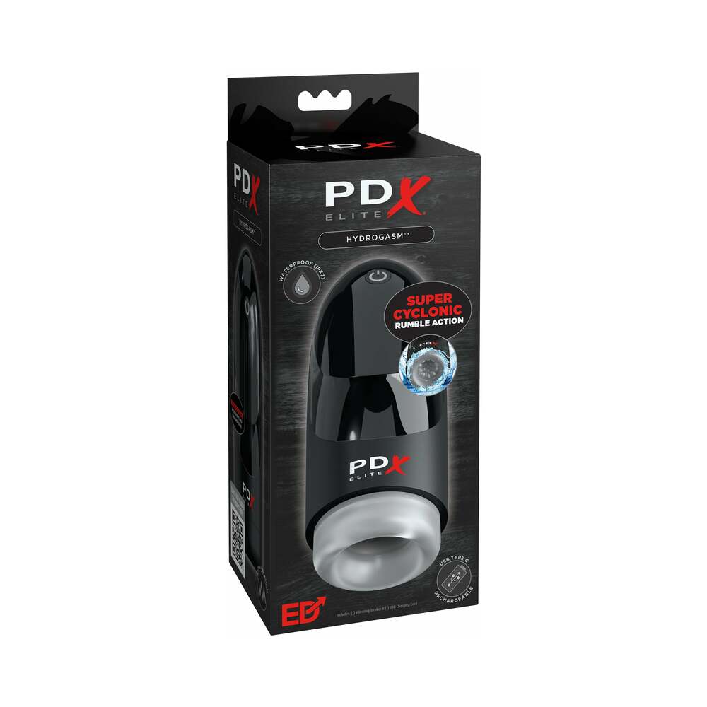 PDX Brands - PDX Elite Hydrogasm Frosted/Black - Masturbation Aids for Males - TPE/TPR/Elastomers