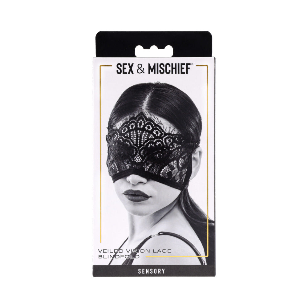 Sportsheets - Sportsheets Sex & Mischief Veiled Vision Lace Blindfold - Bondage & Fetish Toys