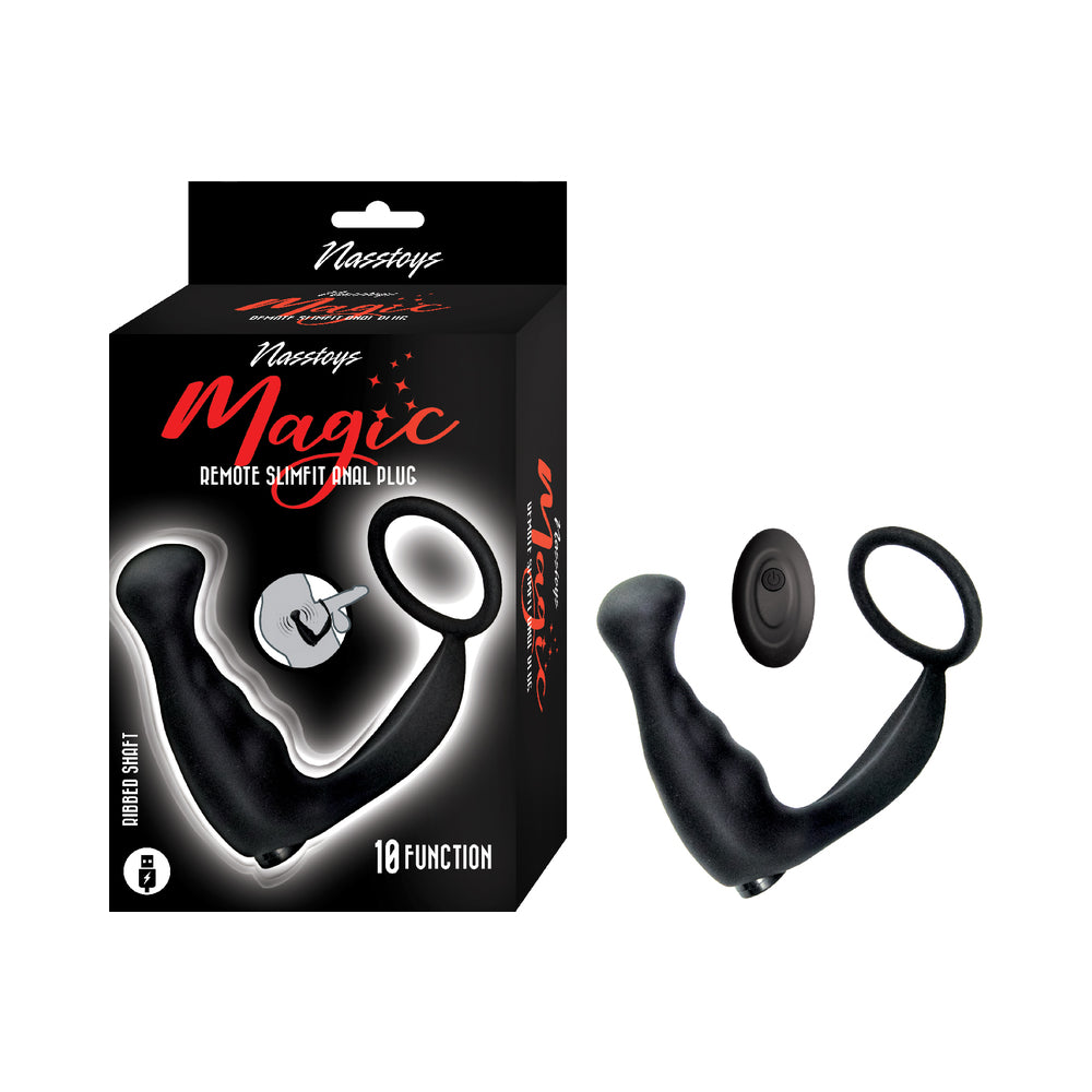 Nasstoys - Magic Remote Slimfit Anal Plug Black - Anal Toys & Stimulators - Silicone