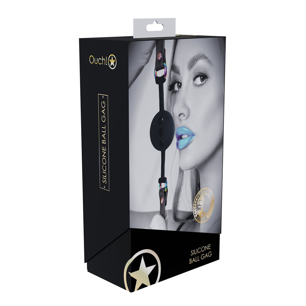 Shots - Ouch! International Venice Collection Silicone Ball Gag - Bondage & Fetish Toys - Silicone
