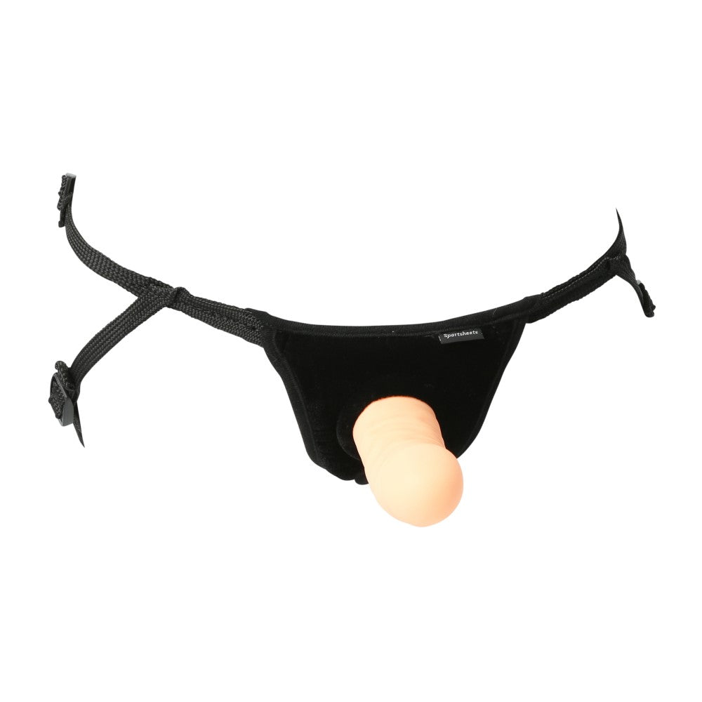 Sportsheets - Sportsheets Everlaster Wishbone 6.5 in. Hollow Dildo with Adjustable Strap-On Harness - Dildos - Polypropylene