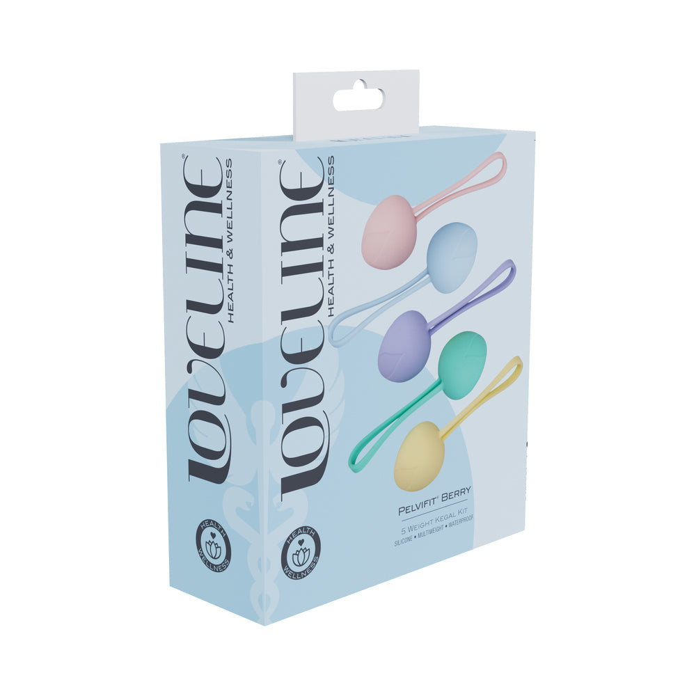 Shots - LoveLine PelviFit Berry Kegel Kit Multiweight Waterproof Multicolor - Sexual Wellness - Silicone