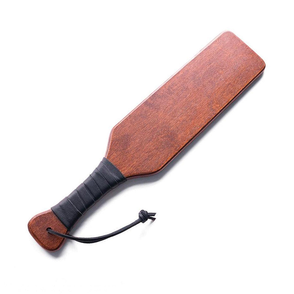 Stockroom - Stockroom Essentials Leather Wrapped Spanking Paddle - Bondage & Fetish Toys - Wood
