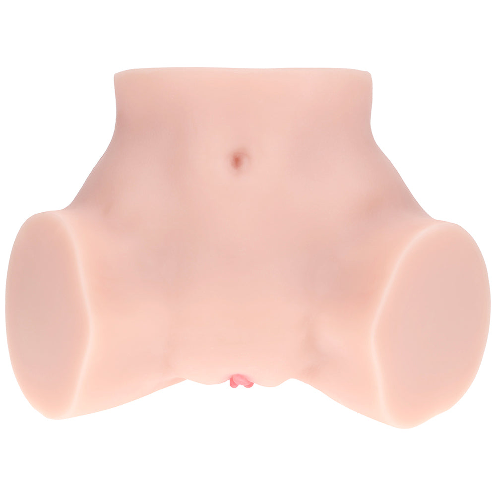 Shots Xkin Bodyforms Bree Knox Dual Entry Vibrating Masturbator Beige