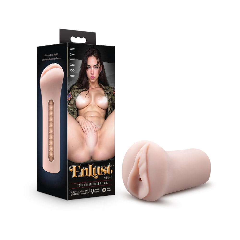 Blush - EnLust Ashlynn Stroker Beige - Masturbation Aids for Males - TPE/TPR/Elastomers