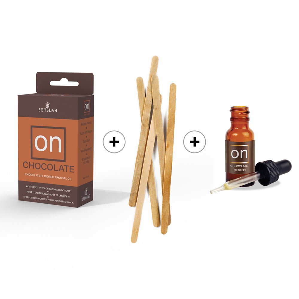 Sensuva - Sensuva ON Chocolate Arousal Oil 5ml Medium Box 12 Piece + Tester/Sticks Refill Kit - Supplements & Enhancers