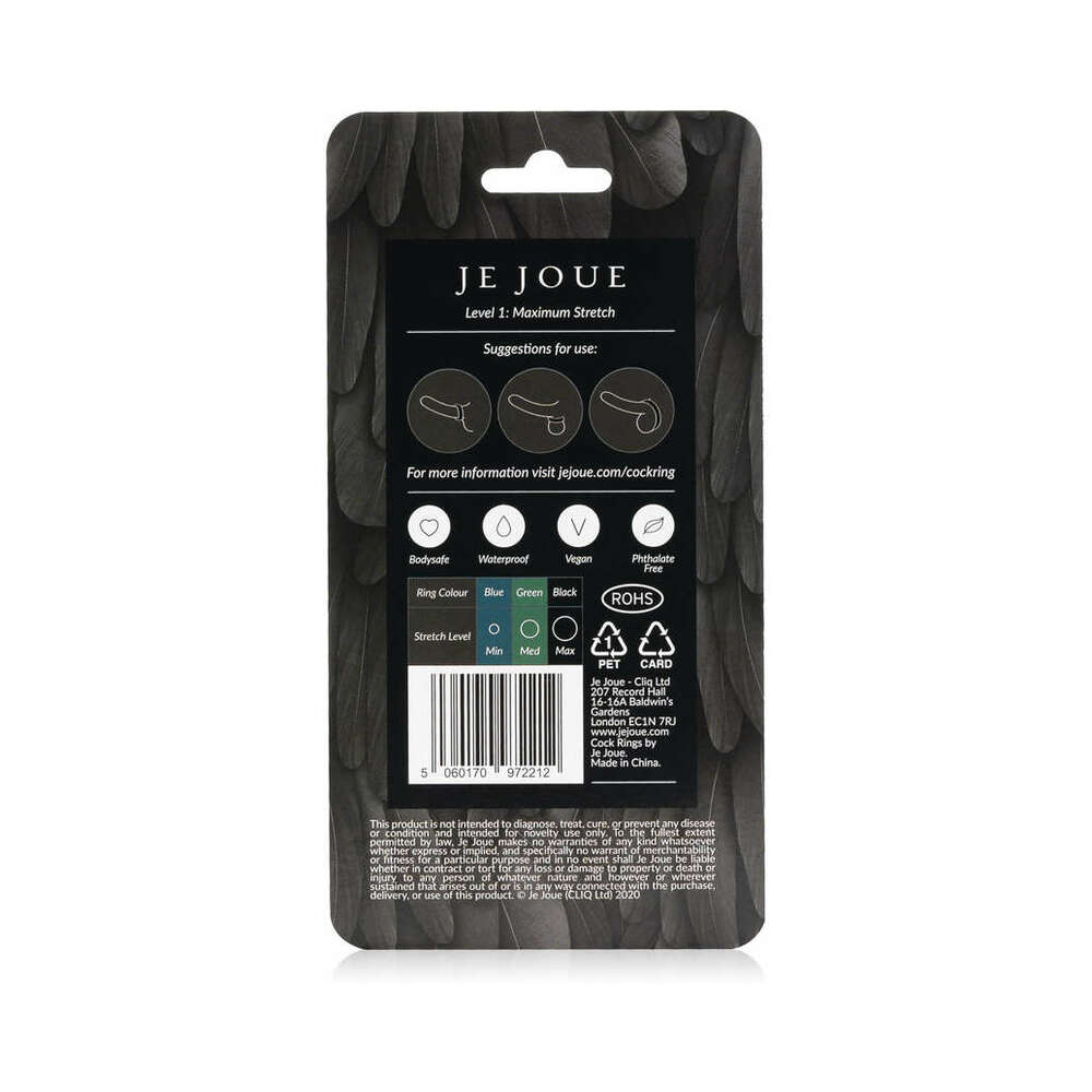 Je Joue - Je Joue Silicone Ring Maximum Stretch Black - Cockrings - Silicone