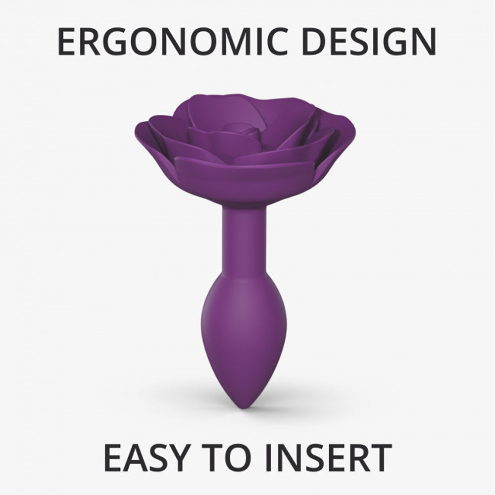 Lovely Planet - Love to Love Open Roses Silicone Anal Plug Purple Rain Small - Anal Toys & Stimulators - Silicone