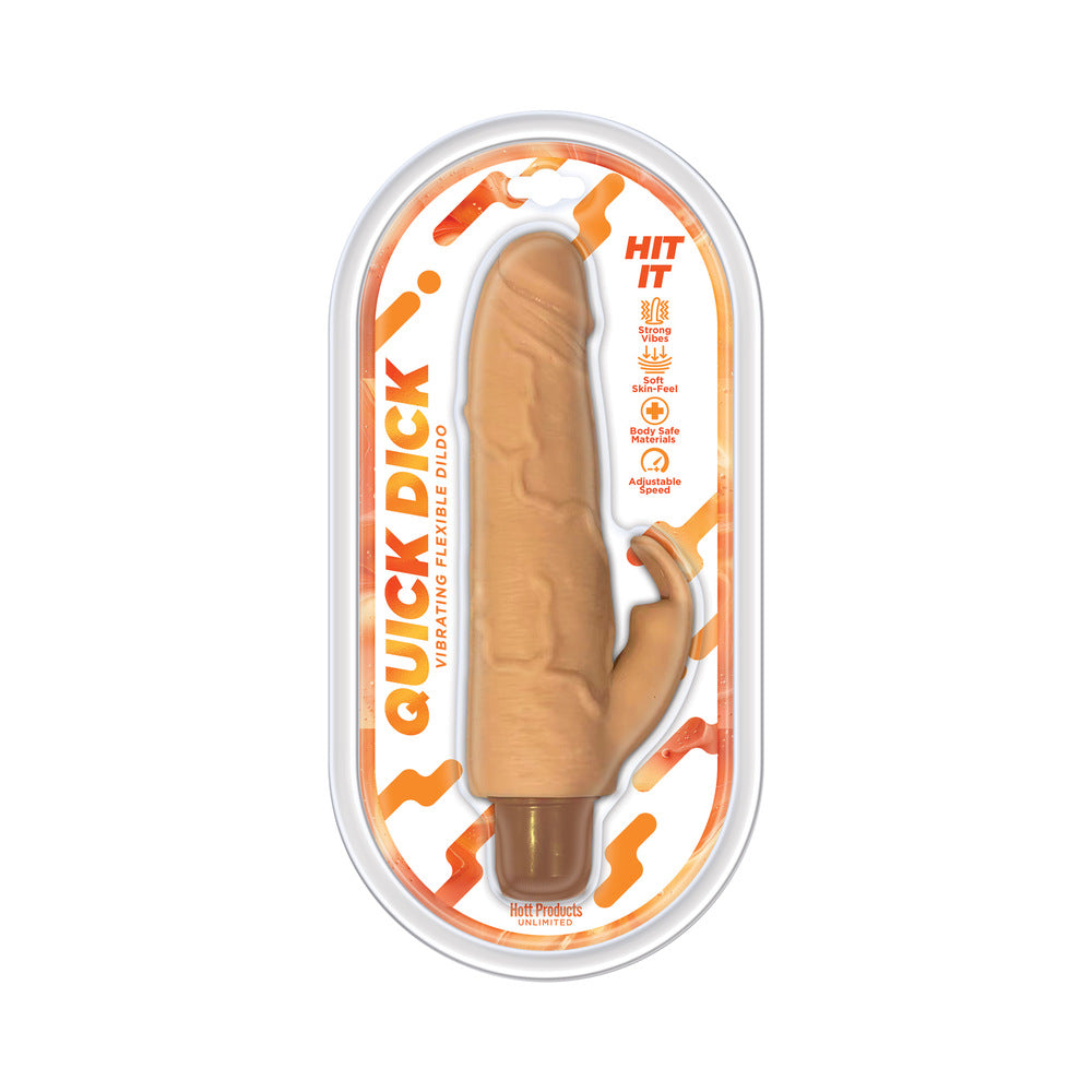 Hott Products - Quick Dick Hit It Vibrating Flexible Dildo - Vibrators - TPE/TPR/Elastomers