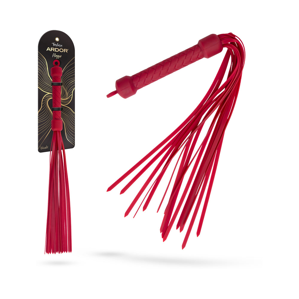 Blush - Temptasia Ardor Flogger Red - Bondage & Fetish Toys