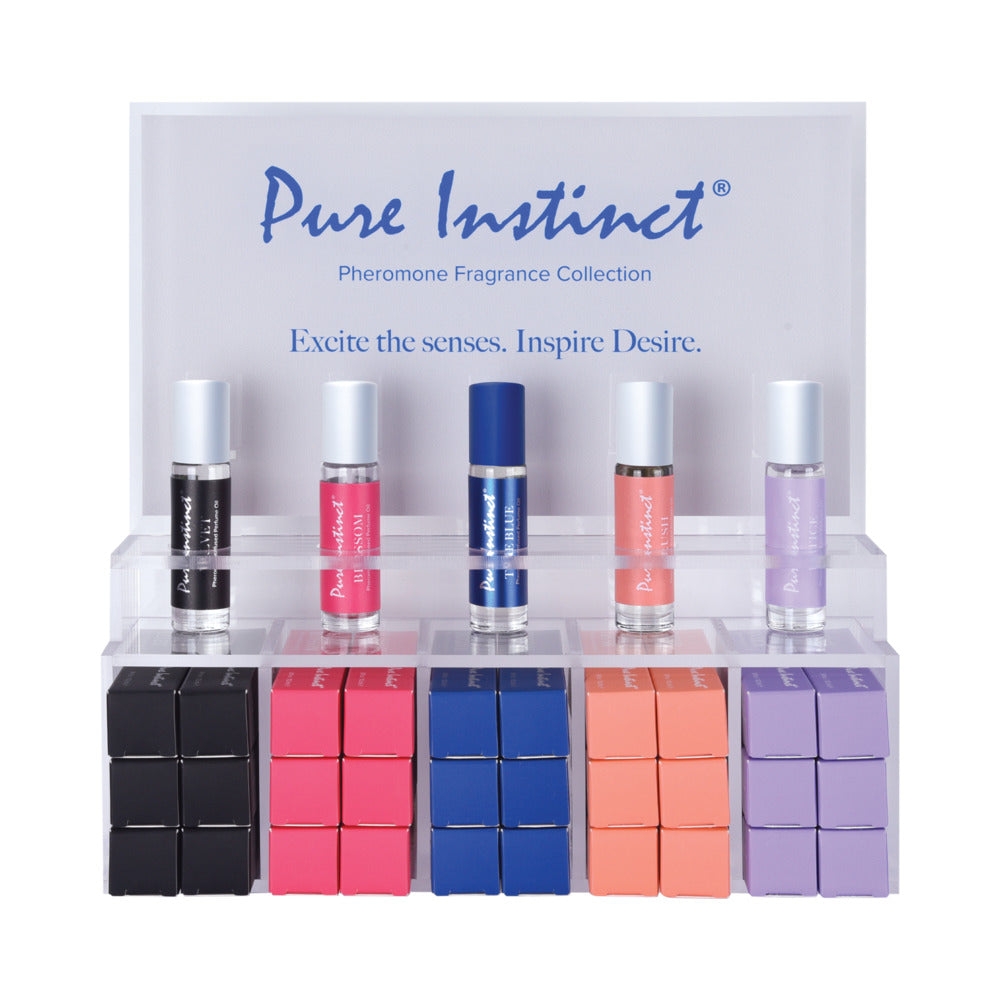 Classic Brands - Pure Instinct Pheromone Pefume Oil Acrylic Display with Testers (36pcs) + 5 Free Fragrances - General