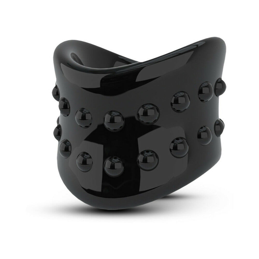 Blush - Stay Hard Beef Ball Stretcher X Long 1.5 in. Black - Cockrings - TPE/TPR/Elastomers