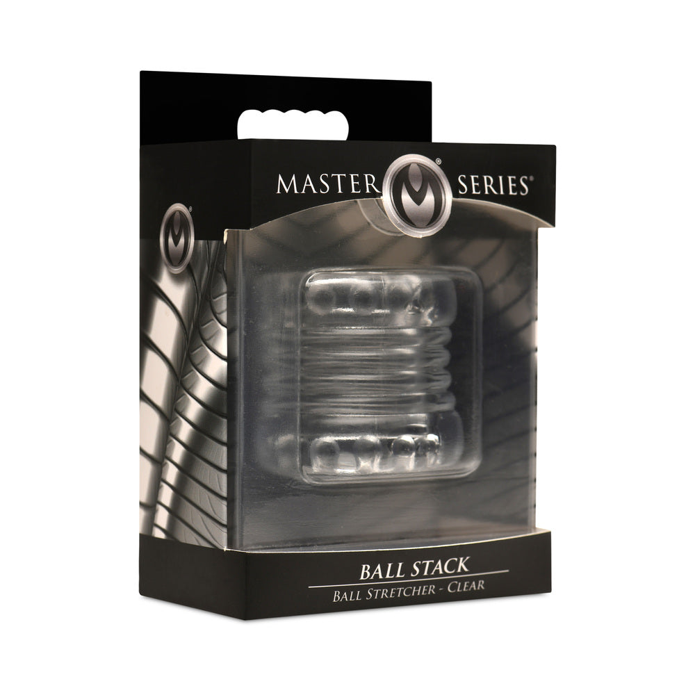 XR Brands - Master Series Ball Stack Ball Stretcher Clear - Accessories - TPE/TPR/Elastomers