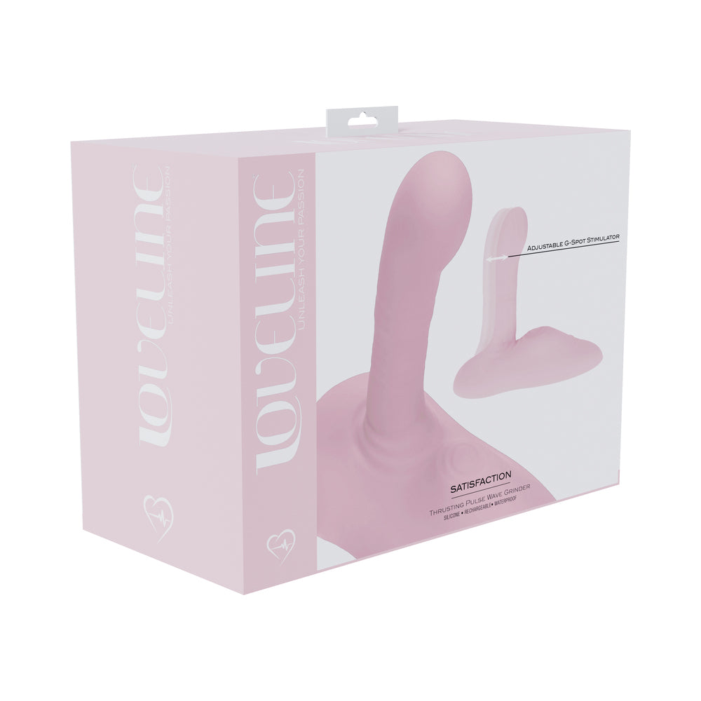 Shots - LoveLine Satisfaction Grinder Adjustable Thrusting Pulse Wave Pink - Vibrators - Silicone