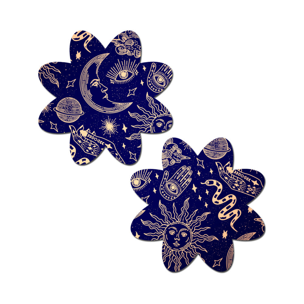 Pastease - Pastease Midnight Celestial Sun & Moon Petal Breast Pasties - General