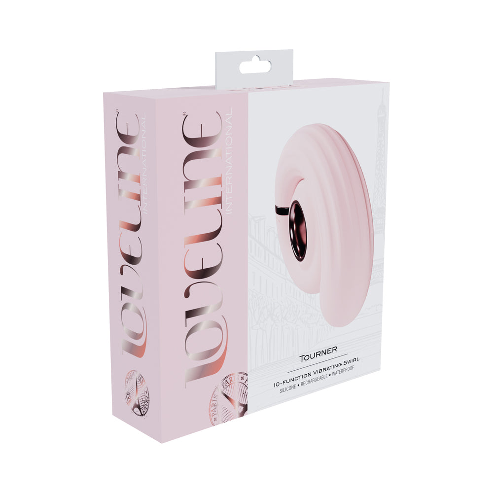 Shots - LoveLine Tourner Rechargeable Silicone Vibrating Swirl Pink - Vibrators