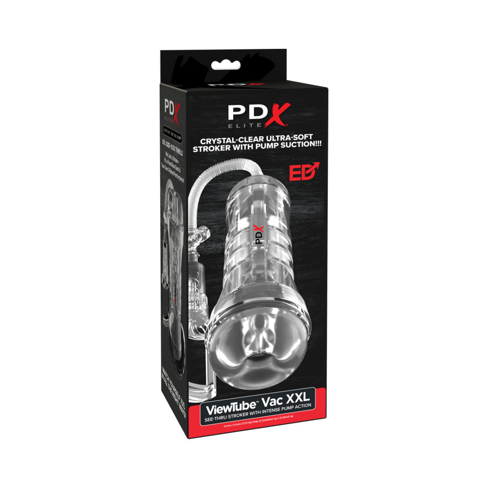 PDX Brands - PDX Elite ViewTube Vac XXL Pump See Thru EZ-Grip Pump Stroker Clear - Masturbation Aids for Males