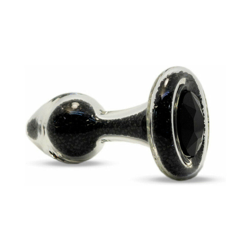 Crystal Delights - Crystal Delights Sparkle Plug Black - Anal Toys & Stimulators - Glass