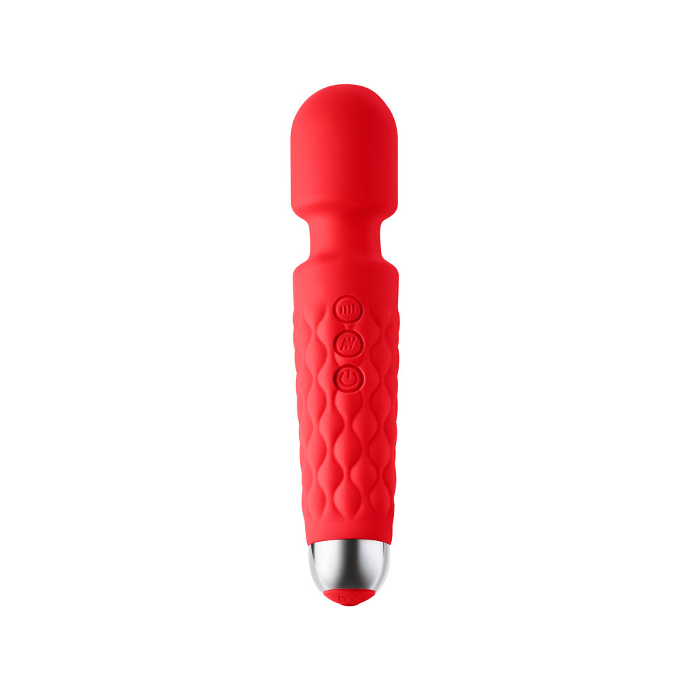 Luv Inc. - Luv Inc Lw96 Large Wand Rechargeable Flexible Silicone Vibrator Red - Vibrators - Silicone