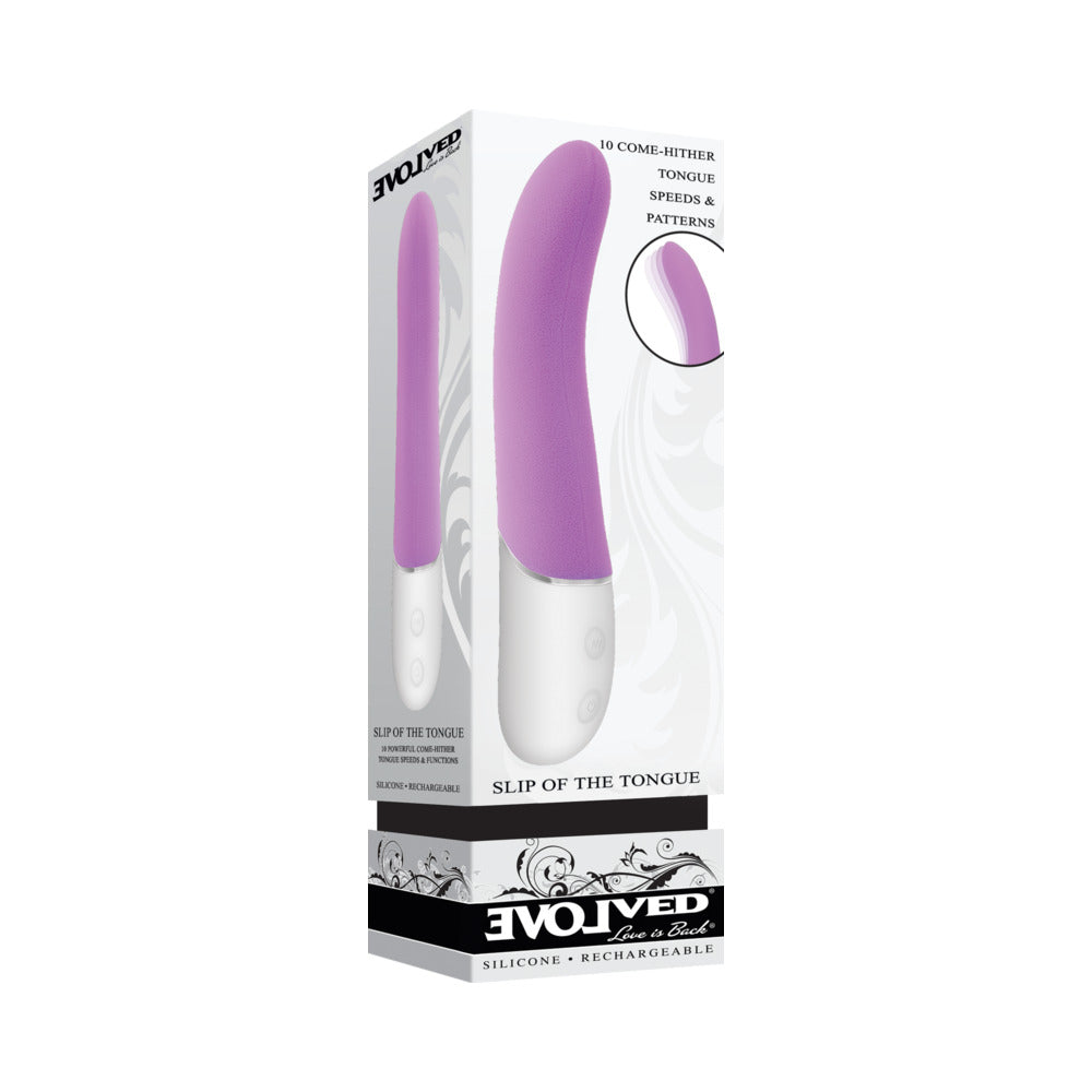 Evolved - Evolved Slip of the Tongue Rechargeable Purple - Vibrators - Silicone