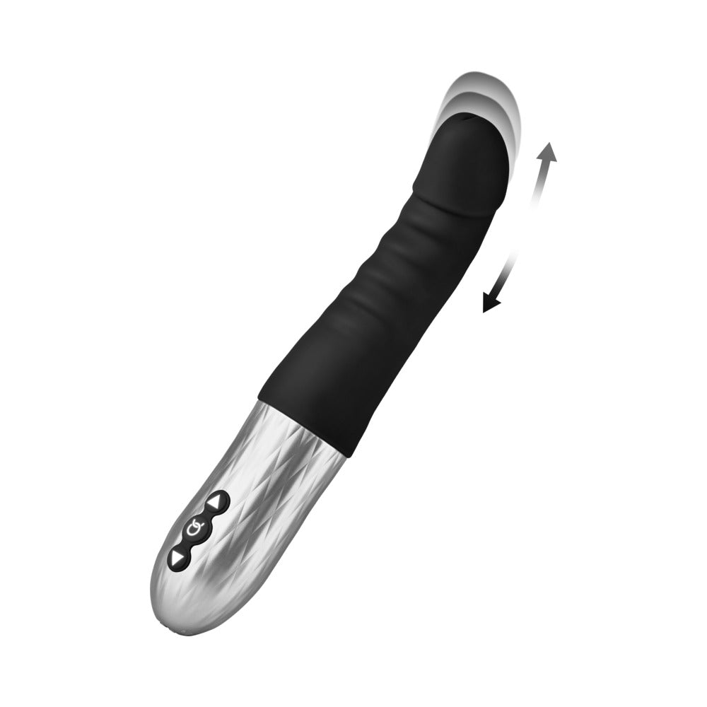 Forto - Forto Thruster Rechargeable Silicone Thrusting G-Spot Vibrator Black - Vibrators - Silicone