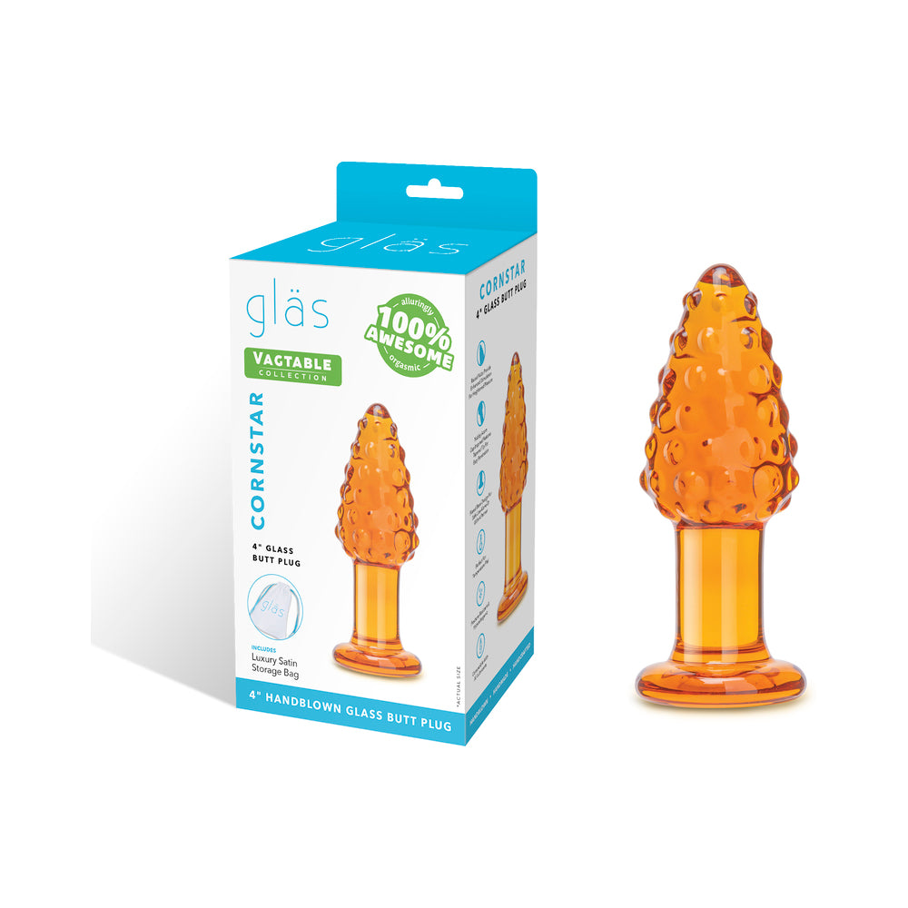 Electric Eel - Glas Cornstar 4 in. Glass Butt Plug - Anal Toys & Stimulators